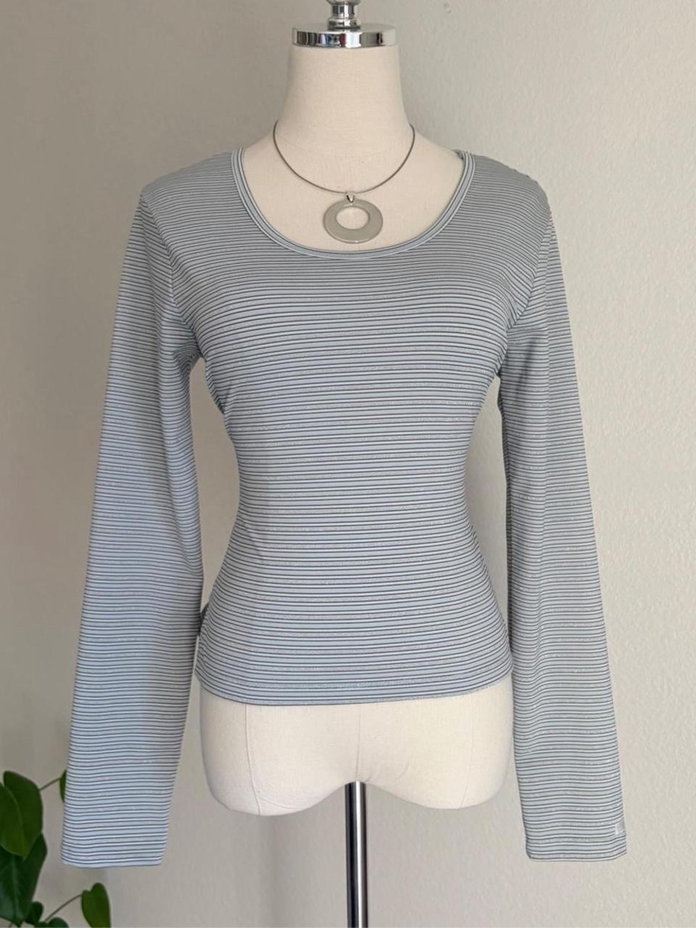 Calvin Klein Jeans Long Sleeve Scoop Neck Slim Fit Top